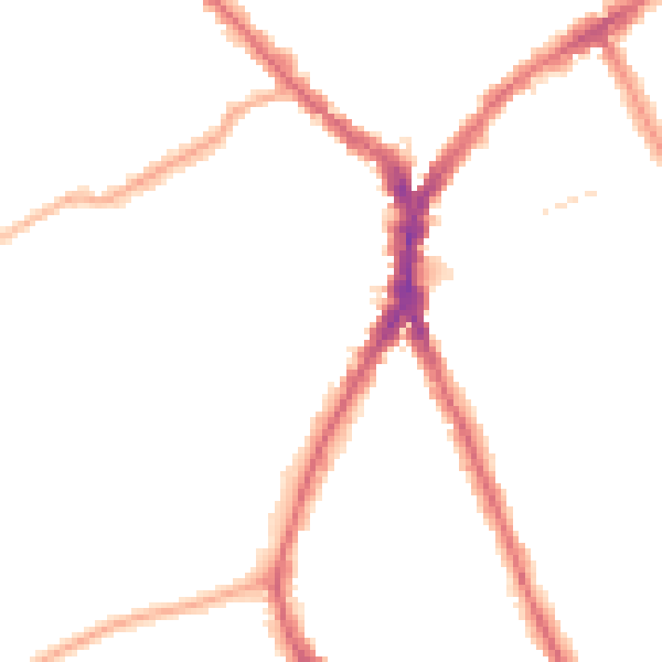 Night-time road noise heatmap for N8 8AE