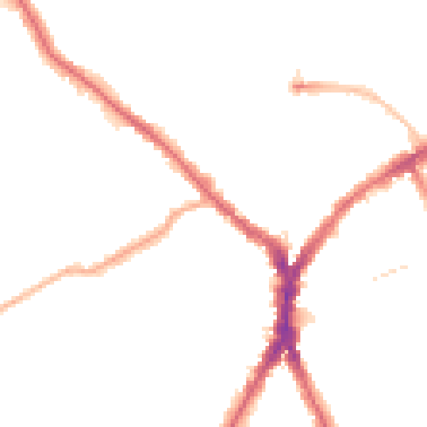 Night-time road noise heatmap for N8 8AQ