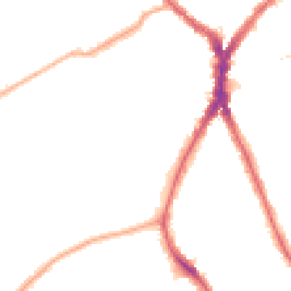 Night-time road noise heatmap for N8 8AR