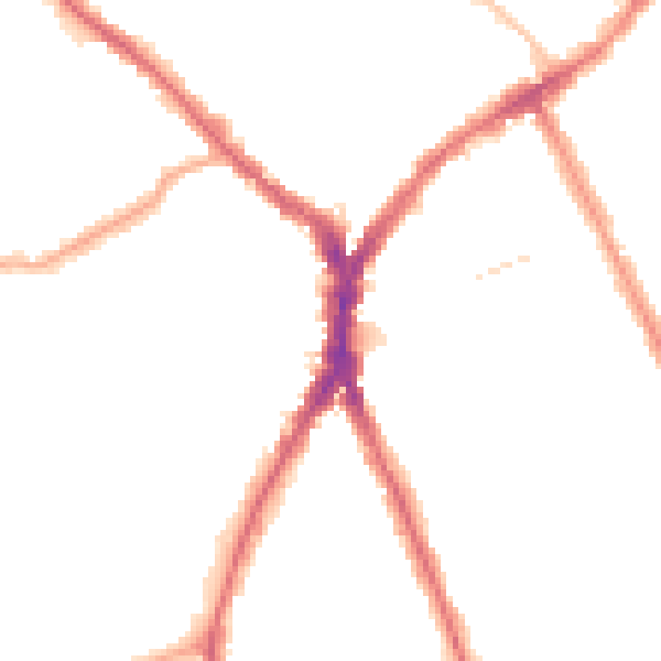 Night-time road noise heatmap for N8 8DU