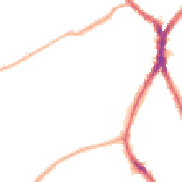 Night-time road noise heatmap for N8 8EP