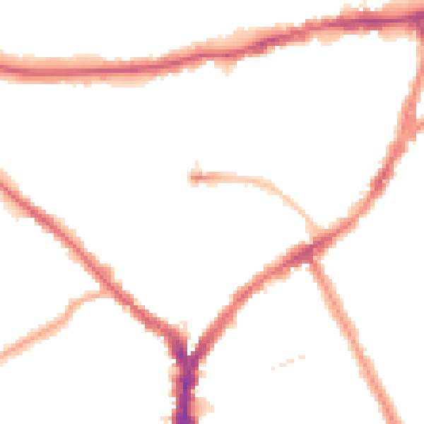 Night-time road noise heatmap for N8 8PB