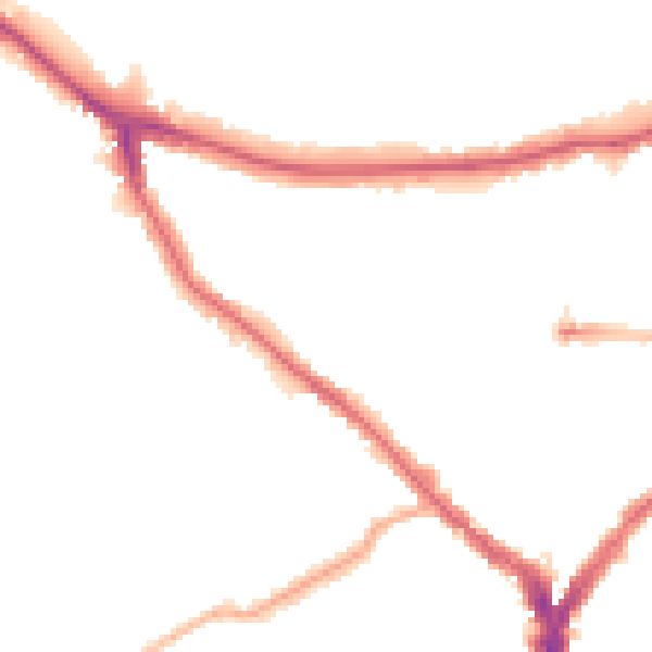 Night-time road noise heatmap for N8 8QY