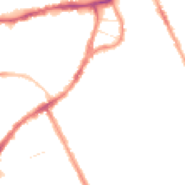 Night-time road noise heatmap for N8 9AF