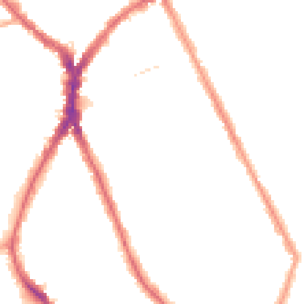 Night-time road noise heatmap for N8 9AX