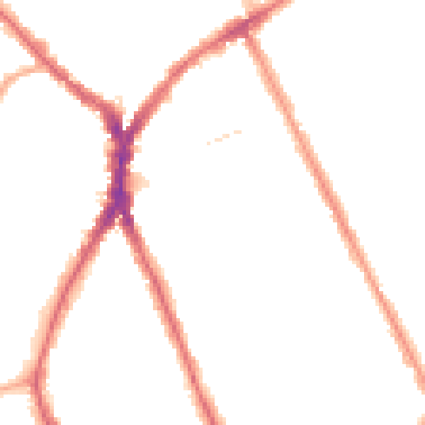Night-time road noise heatmap for N8 9HS