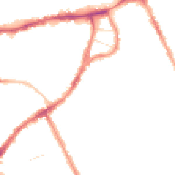 Night-time road noise heatmap for N8 9PA