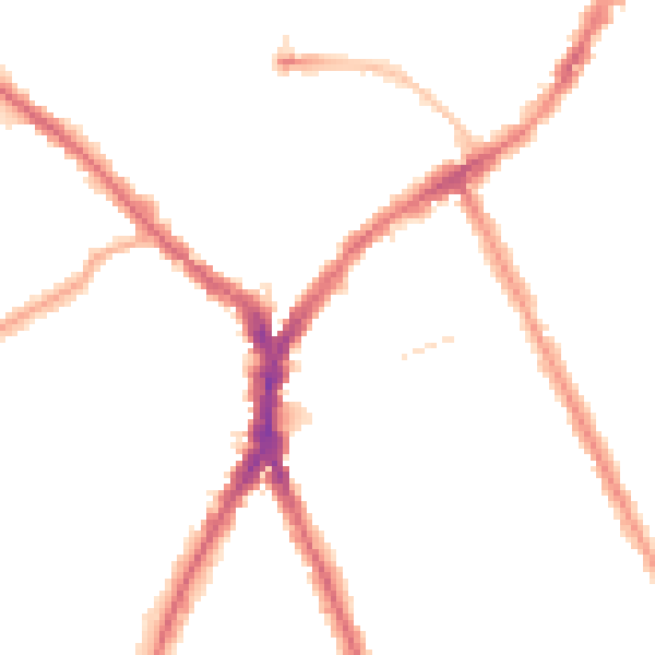 Night-time road noise heatmap for N8 9TL