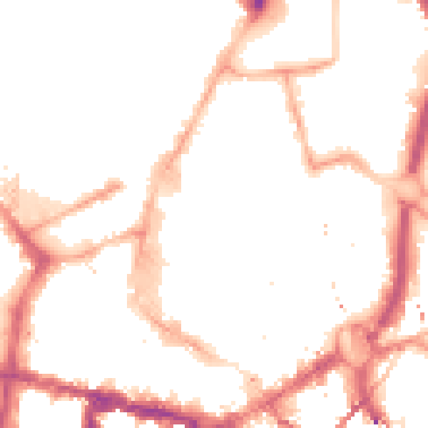 Night-time road noise heatmap for NE1 7JG