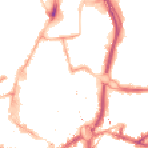 Night-time road noise heatmap for NE1 8EG