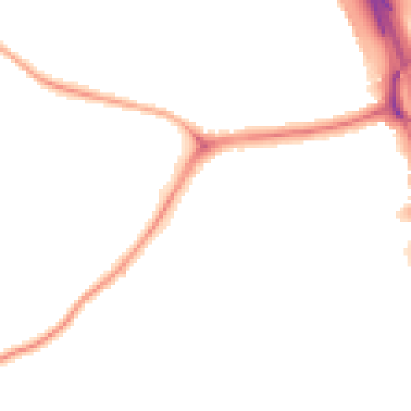 Night-time road noise heatmap for NE11 0AQ