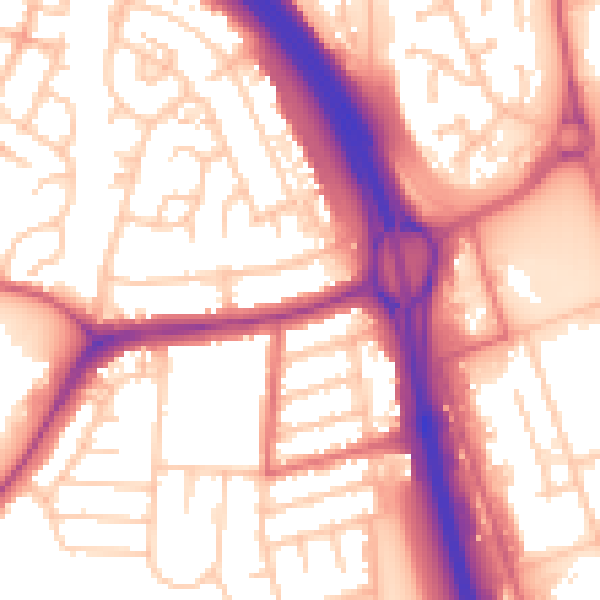 Daytime road noise heatmap for NE11 0BS