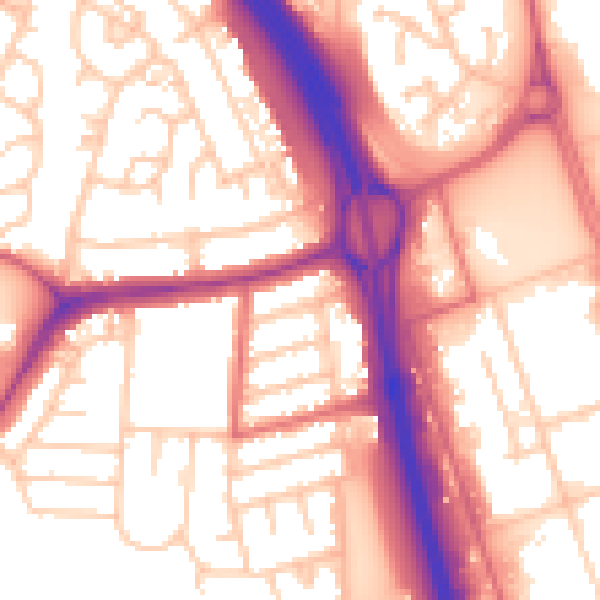 Daytime road noise heatmap for NE11 0BX