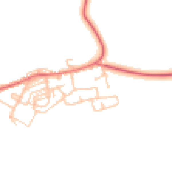 Daytime road noise heatmap for NE11 0BZ