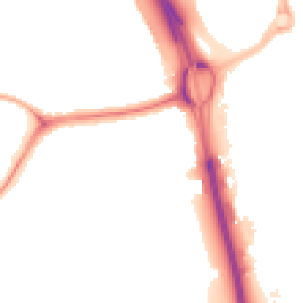 Night-time road noise heatmap for NE11 0DB
