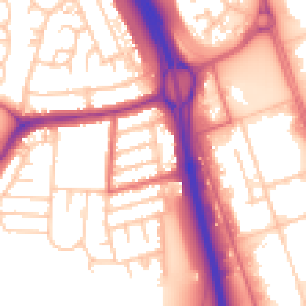 Daytime road noise heatmap for NE11 0DD