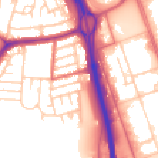 Daytime road noise heatmap for NE11 0DE