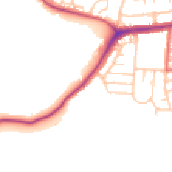Daytime road noise heatmap for NE11 0DG