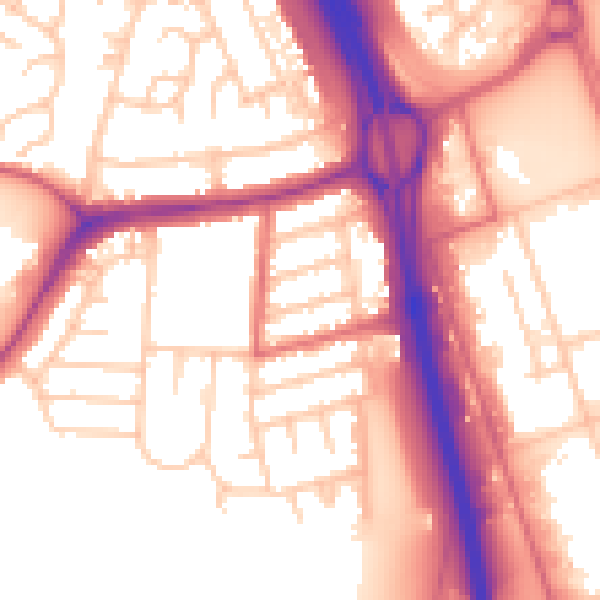 Daytime road noise heatmap for NE11 0DH