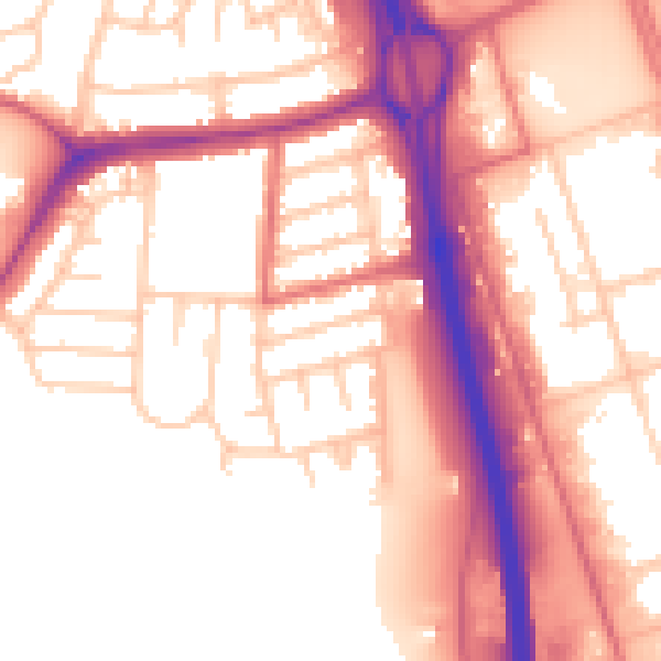 Daytime road noise heatmap for NE11 0DL