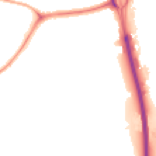 Night-time road noise heatmap for NE11 0DN