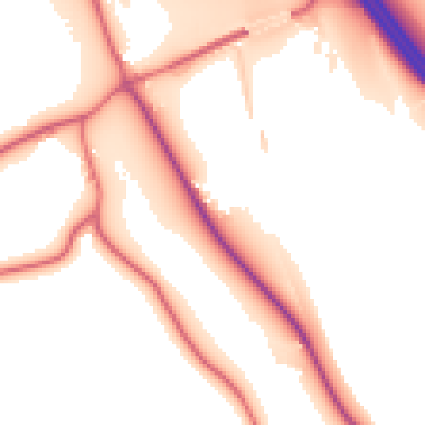 Daytime road noise heatmap for NE11 0ET