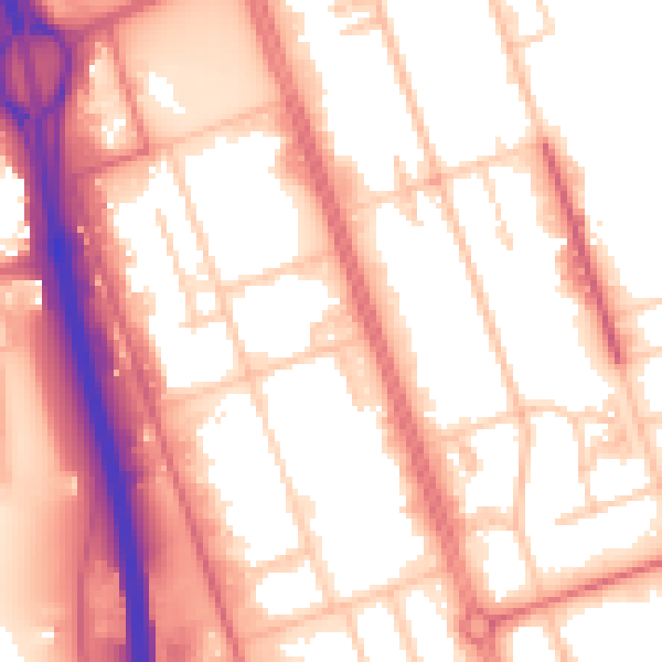 Daytime road noise heatmap for NE11 0JS