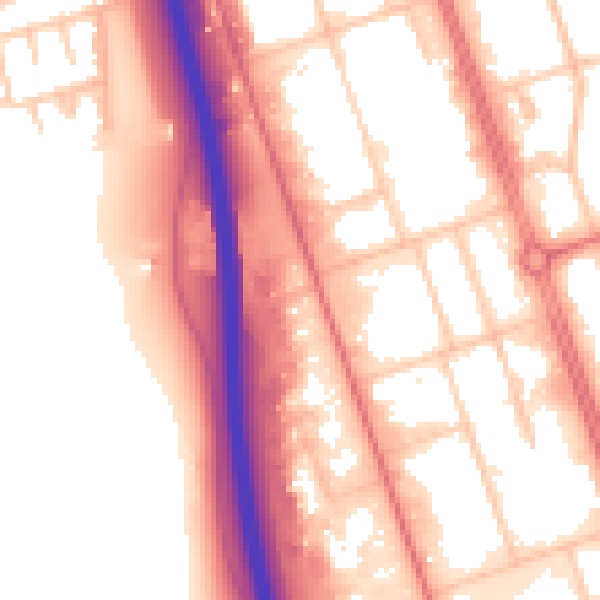 Daytime road noise heatmap for NE11 0PZ