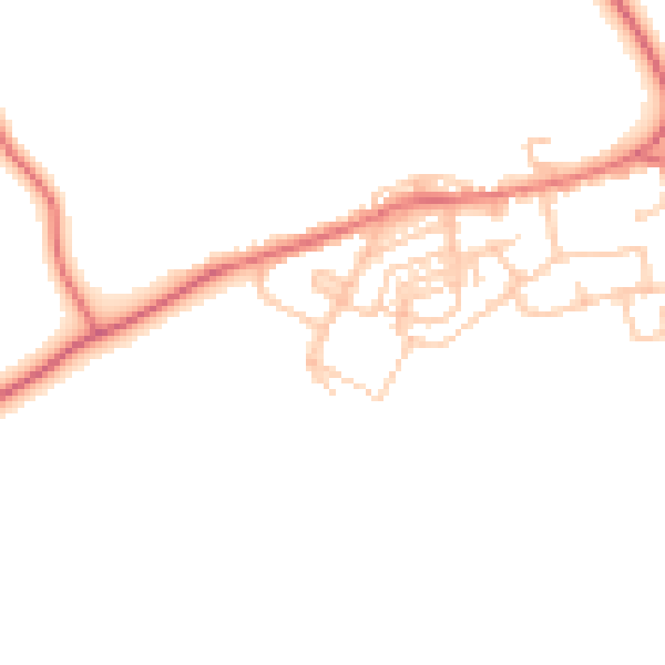 Daytime road noise heatmap for NE11 0XN