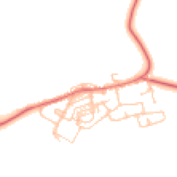 Daytime road noise heatmap for NE11 0YB
