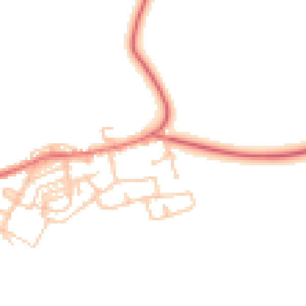 Daytime road noise heatmap for NE11 0YL