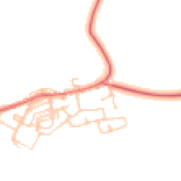 Daytime road noise heatmap for NE11 0YN