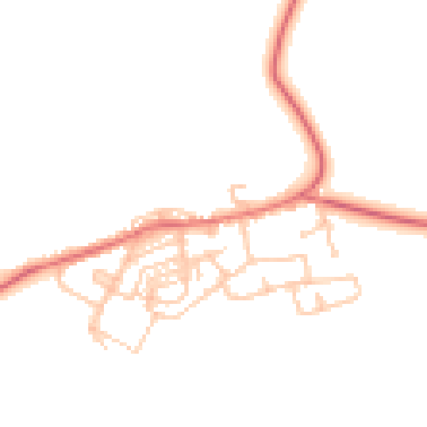 Daytime road noise heatmap for NE11 0YQ