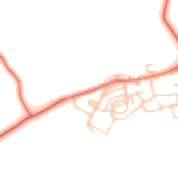 Daytime road noise heatmap for NE11 0ZH