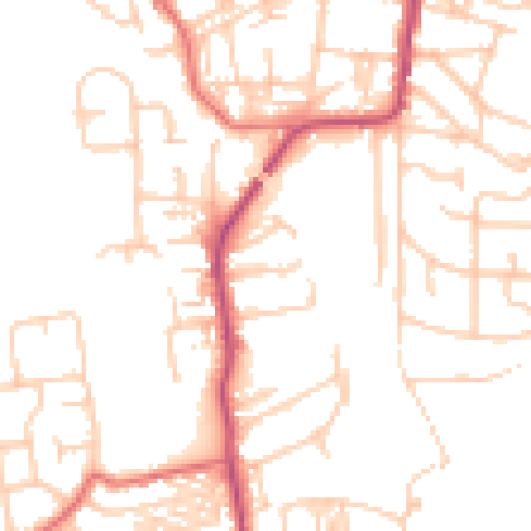 Daytime road noise heatmap for NE12 9NP