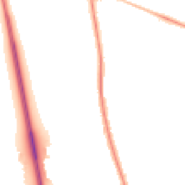 Night-time road noise heatmap for NE13 6AL