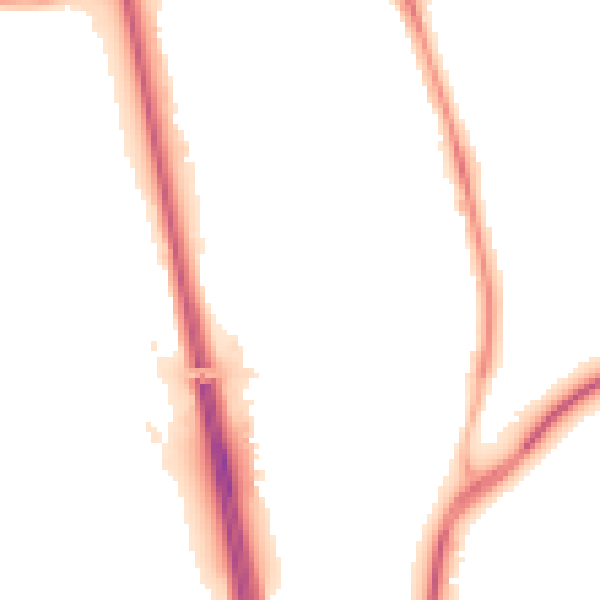 Night-time road noise heatmap for NE13 6PU