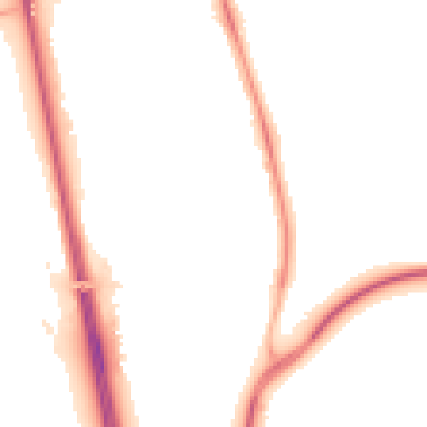 Night-time road noise heatmap for NE13 6PY