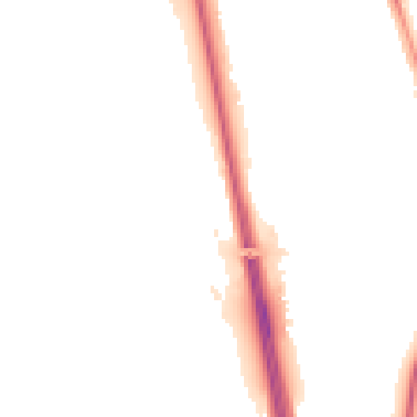 Night-time road noise heatmap for NE13 7BN