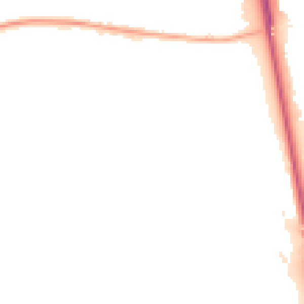 Night-time road noise heatmap for NE13 7HU