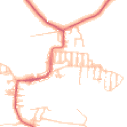 Daytime road noise heatmap for NE17 7BU