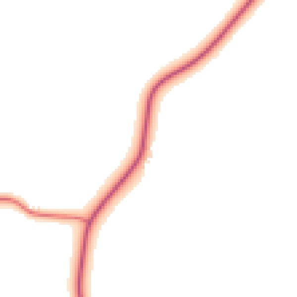 Daytime road noise heatmap for NE20 0AW