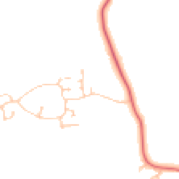 Daytime road noise heatmap for NE20 0BS