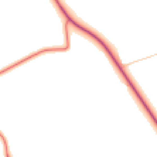 Daytime road noise heatmap for NE20 0DZ