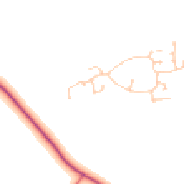 Daytime road noise heatmap for NE20 0FH