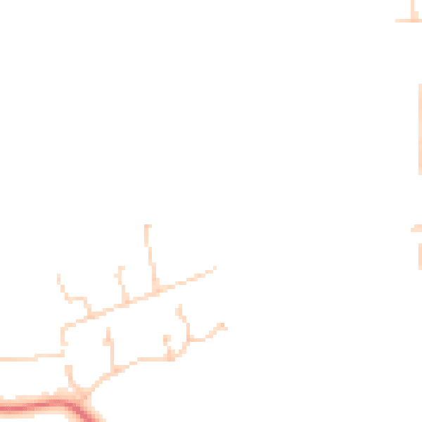 Daytime road noise heatmap for NE20 0JU