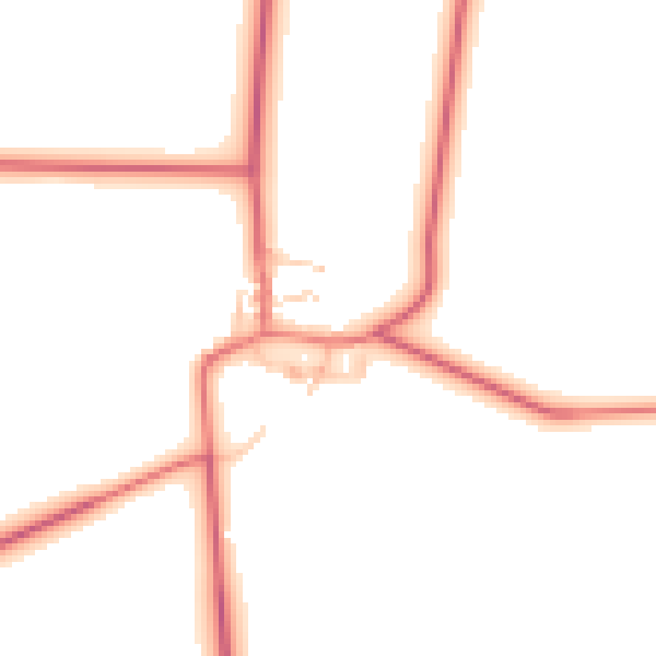 Daytime road noise heatmap for NE20 0RP