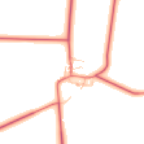 Daytime road noise heatmap for NE20 0RW