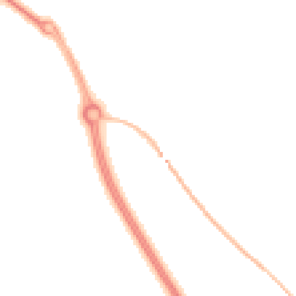 Night-time road noise heatmap for NE20 9BZ