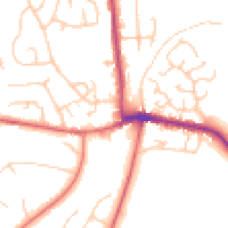 Daytime road noise heatmap for NE20 9NU